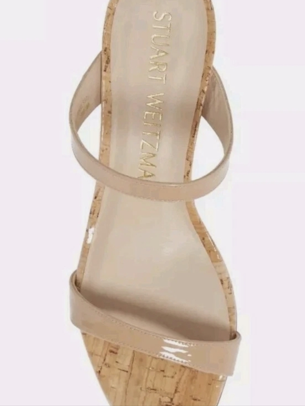 STUART WEITZMAN Womens Beige Cork Double Band Aleena Wedge Sandal 7 B MSRP $395 - Picture 13 of 16